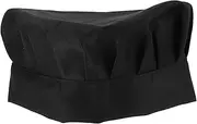 [VALICLUD] Set 2pcs Cotton Chef Caps Cooking Gear Food Safety Hat Kitchen Headwear for Professionals Beret Black