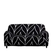 Anyseat 3 Seater Sofa Cover Black Style and Protection For Living Room Sofa Chair Elastic Stretchable Slipcover