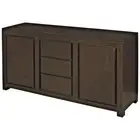 TANAKA SOLID MAHOGANY BUFFET SIDEBOARD 2 DOOR/ 3 DRAWER CHOCOLATE FINISH