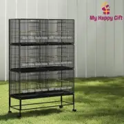 i.Pet Bird Cage Large Aviary Cages Parrot Stand Alone Wheels Feeder Budgie 175cm