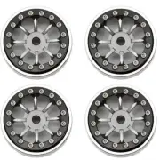 NEW B59 Aluminum Beadlock 1.0” Rock Crawler Wheels Axial SCX24 - Grey