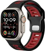 [XNWKF] Sport Watch Band，For Apple Watch Ultra 2/Ultra Band Men 49mm 45mm 44mm 42mm,Silicone Loop Replacement Strap Compatible With IWatch Series SE 9 8 7
