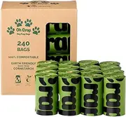 Oh Crap 240 Non-Plastic Compostable Dog Poop Bags