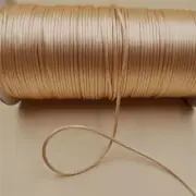 2mm Beige Satin Cord Braided String Beading Rope Jewelry Making Cords 20Meters