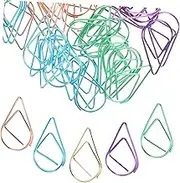 Beatifufu 50pcs Unique Shaped Decorative Paper Clips Adorable Metal Paper Clips Rose Gold Purple Green Blue Gold for DIY Bookmarks Office Supplies