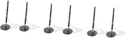 OHPHCALL 6 Sets Small Desk Pen Machine with Chain Round Pen Holder for Guest Book Hotel Lobby