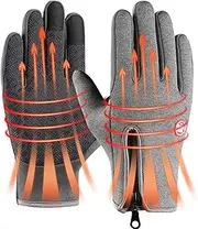 [GkgWuxf] Running Gloves - Water Resistant Windproof Gloves | Soft Lined Gloves, Winter Cycling Gear for Cold Weather