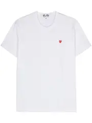 [COMME des GARCONS PLAY] Classic Tee With Mini Red Emblem Tee Unisex