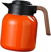 Insulated Stainless Steel Coffee Carafe Insulated Coffee Pot Hot Water Bottle Tea Pot for Travel Home Outdoor Kitchen Office, Orange
