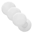 4Pcs Round Bar Stool Seat Covers White Chair Covers with Elastic Band