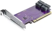 Pcie to 4 SFF-8643 Adapter for U.2 (SFF-8639) SSD, Quad SFF-8643 Port, Pcie X16,