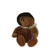 Annette Funicello Collectible Bear Co NWT Brown Moveable Limbs Brown Hat Lace