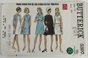 Butterick 5307 4 Mod A-Line Dresses Sz 14 Sewing Pattern 36" Bust UC FF VTG OOP