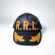 RRL Ralph Lauren Logo Mesh Trucker Mesh Cap New With Tags Snapback Strap 202404R