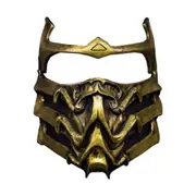 Mortal Kombat Scorpion Halloween Costume Mask Party Cosplay Disguise Gold