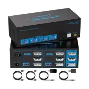 4K@120Hz Displayport KVM Switch 3 Monitors 2 Computers 8K@60Hz DP KVM Switche...