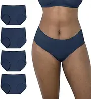 [MALAMUTE] Womens's Super spandex Seamless Hipster Underwear No Show Panties invisibles Briefs Underwears 4Pack 1321