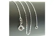 Silver Rhodium 46cm 18'' Heshe Necklace 1mm Solid Chain for Pendant
