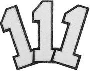 SHINEOFI 3pcs DIY Number Patches: Number 1 Iron On Clothes Decals - Embroidered Towel Stitch Patches Applique for Backpacks Clothing Hats