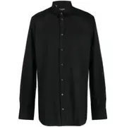 [Dolce & Gabbana] Dolce & Gabbana Long-sleeve Cotton-blend Shirt 43 CM BLACK