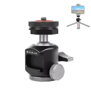 360° 1/4" Camera Tripod Mini Ball Head Mount w/ Dual Cold Shoe for Cameras Gopro