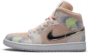 [Nike] Jordan Women's Shoes Air Jordan 1 Mid SE Light Club CW1140-100, Washed Coral/Chrome, 6.5 US