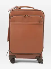 Brown Saffiano Leather Suitcase