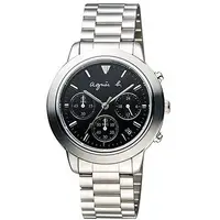 在飛比找蝦皮商城優惠-【agnes b.】法式時尚計時腕錶/黑面40mm VD53