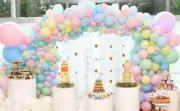 178Pcs Pastel Balloon Garland Arch Kit Reusable Macaron Assorted Color/