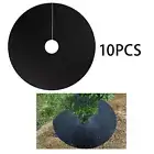 Set of 10 20.5inch Tree Rings Weed Barrier Non Woven Fabric, Tree Protector Mat