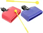JEWEDECO 2sets Drum Accessories Jam Block Drumsticks for Boys and Girls Beginner Drum Set Finger Castanets for Percussion Practice