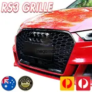 Black Pack RS3 QUATTRO Style Bumper bar Grille Grill for AUDI A3 S3 8V 13-16