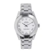 Rolex Datejust Pearlmaster Watch 34MM White Roman Numerals Dial White Gold