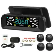 Solar wireless car TPMS Tire pressure Monitoring system + 4 external sensors