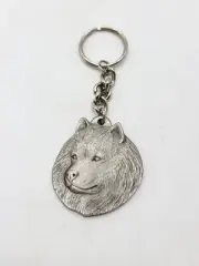 1982 I Love My Spitz Rawcliffe Pewter Keychain Key Ring P Davis