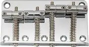 Musiclily Basic 57mm Fixed Hardtail Bass Bridge Top-loading Non-Tremolo Bridge for 4-String Jazz Bass/Precision Bass,Chrome