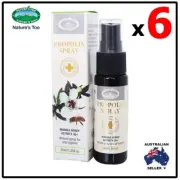 6 x Nature's Top PROPOLIS SPRAY Manuka Honey Activity 30+ 35ml