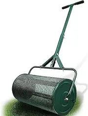 24 Inch Compost Spreader, Durable Lawn Roller, Lightweight Manure Spreader with Upgrade T Shaped Handle,Top Soil Spreader for Lawn and Garden Care Manure Spreaders Roller