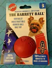 Original Barrett Ball Dog Toy Indestructible S Small Natural Rubber US Army Vet
