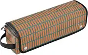 [sanluoli] Hair Tool Travel Bag for Women and Heat Resistant Mat with Zipper Large Capacity Hair Straighteners Organizer Geometric Rhythm Orange Green Travel Essentials for Women