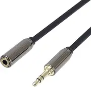 PremiumCord HQ Jack Cable 3.5 mm Jack Plug 3.5 mm StereoJack Male to Female Aux Headset Audio Extension Cable Shielded Metal Connector M/F Length 1.5 m