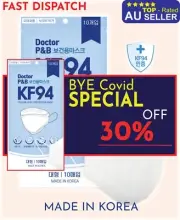 10EA Adult Face Mask 4 PROTECTIVE LAYER, 3D Filter KF94 Reusable Made in KOREA