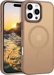 DOMAVER for iPhone 16 Pro Max Case, Magnetic Skin-Friendly Touch Slim Phone Case Compatible with Magsafe, Matte Frosted Shockproof Full Body Protective Cover for iPhone 16 Pro Max 6.9 Inch, Bronze