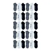 30-Pack Spalding No-Show Socks Boys 5-6.5 shoes size 4-7.5 Polyester Solid