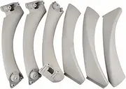 Car Door Inner Handle for BMW 3Series E90 E91 318 320 325 328 330 335 Part Inner Doors Panel Handle Bar Pull Trim Interior Door Handles Car Interior Door Pull(Gray Set)