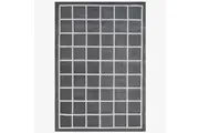 Checker Wool Rug-Box 6422-Grey/Ivory