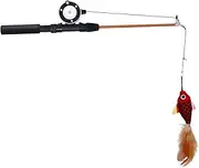 SUPVOX Retractable Cat Teasing Toy Interactive Cat Teaser Wand Pet Catnip Plaything