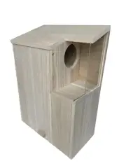 Sundia Large Squirrel Family House Pine with Coating Nesting Wooden Box for B...