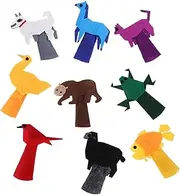 Portable Storytelling Puppets 9pcs Animal Hand Puppets Set for Boys and Girls Soft Felt Toys for Toddlers