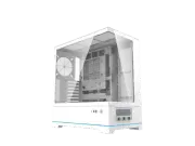 darkFlash DY451 White Steel / Tempered Glass ATX White chassis ,0.8mm SPCC Case